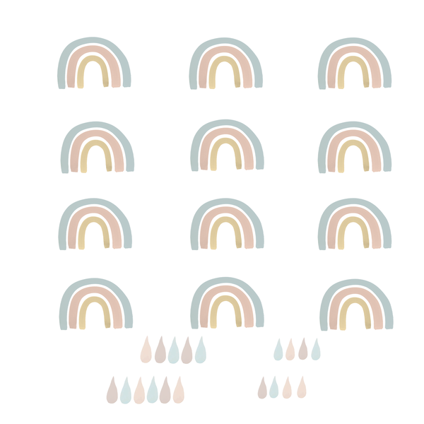 Regenbogen Mini Multi Wandsticker